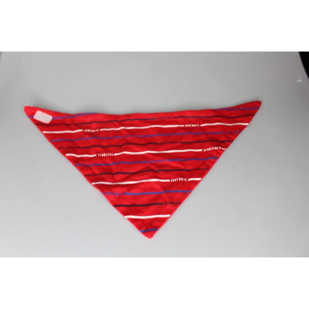 Just Do It Dog Bandana scarf red white small neck  13 inches